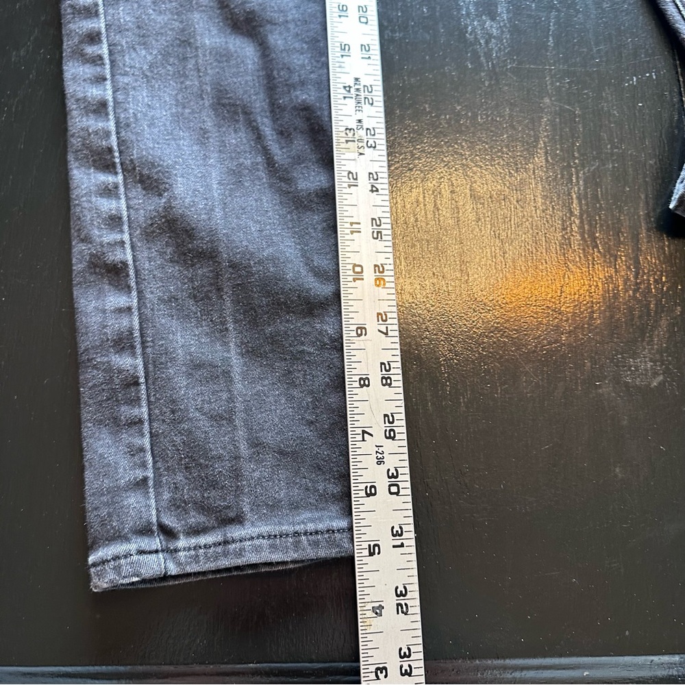 Pacsun 30x32 Relaxed Skinny Black Denim Worn In Jeans Project piece emo work Pan - Picture 3 of 8